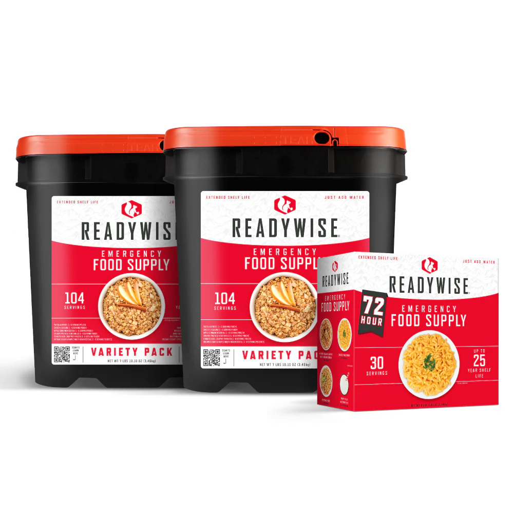 Buy One 104-Serving Bucket, Get One Free + Free 72-Hour Kit