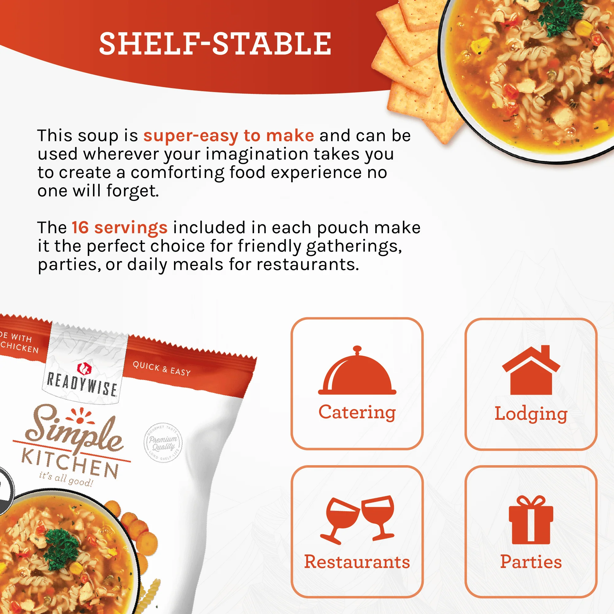 Chicken Noodle Soup Mix - 16 Servings per Pouch - Image 3