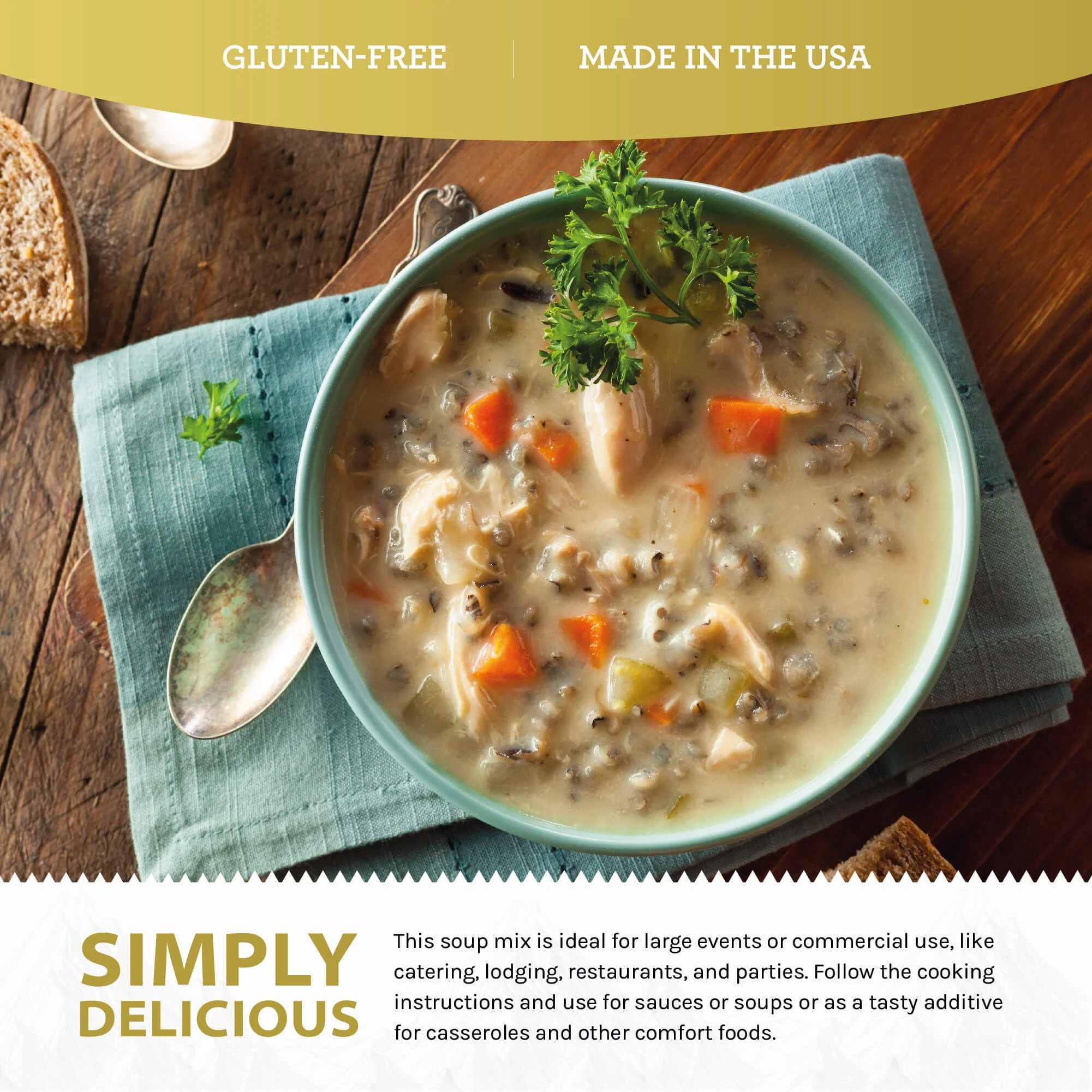 Chicken & Rice Soup Mix - 18 Servings per Pouch - Image 2
