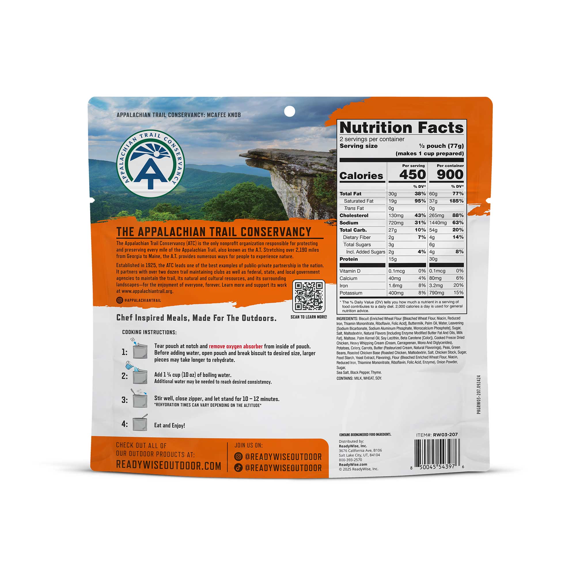 Country Style Chicken Pot Pie - Signature Edition Pro Adventure Meal with Appalachian Trail Conservancy SF - Image 3