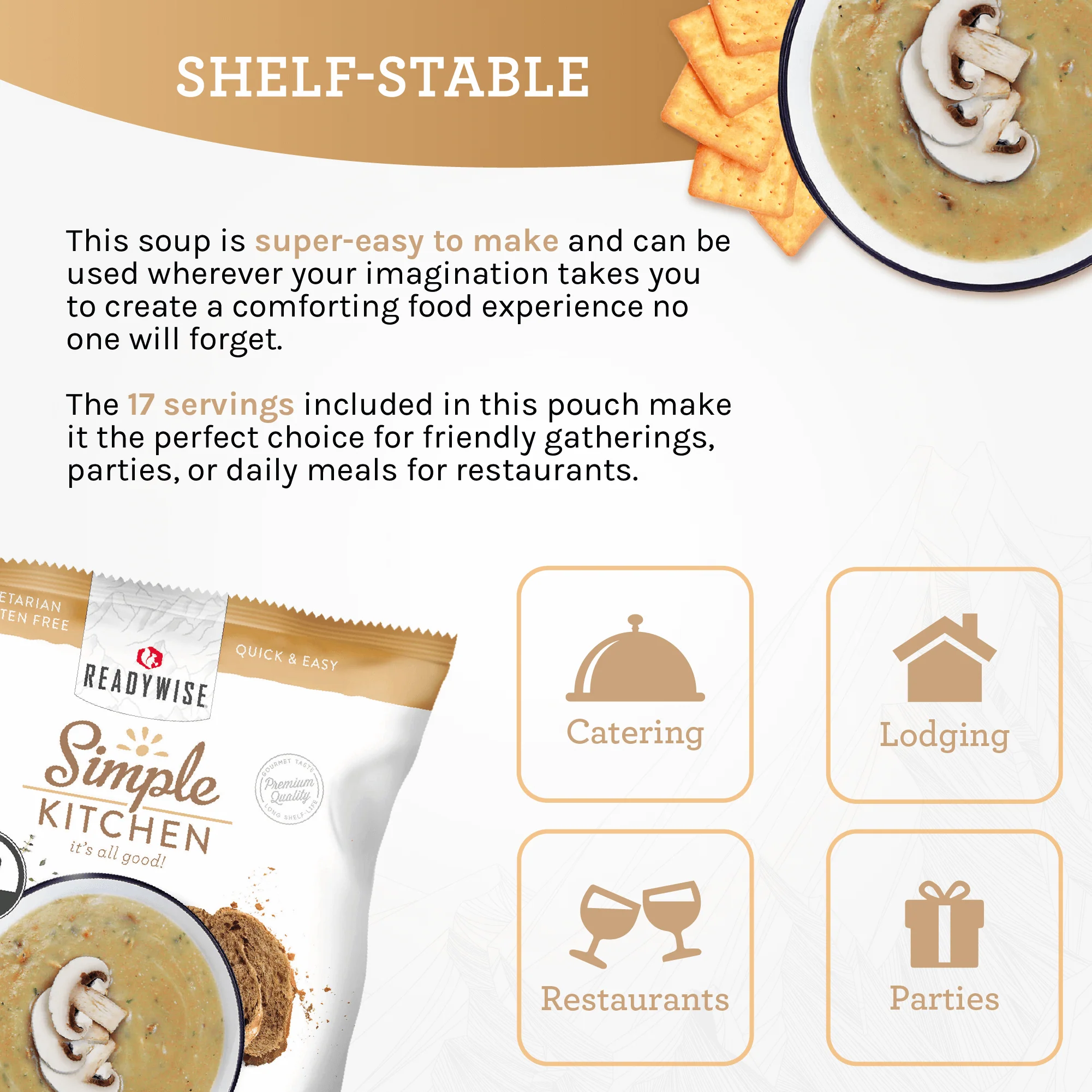 Cream of Mushroom Soup Mix - 17 Servings per Pouch - Image 3