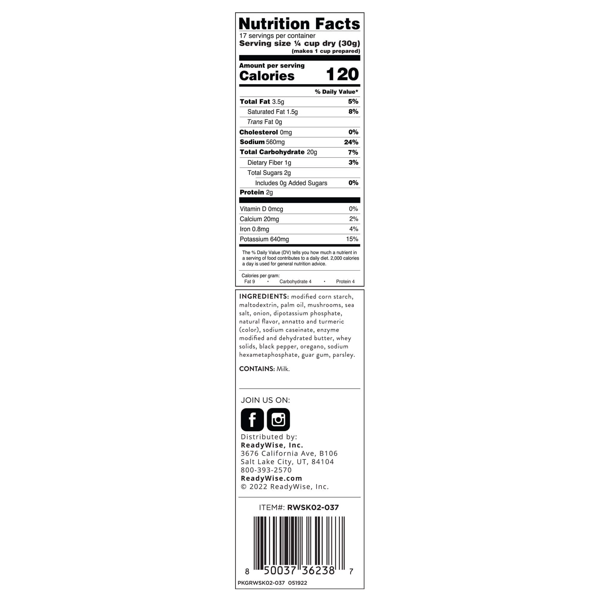Cream of Mushroom Soup Mix - 17 Servings per Pouch - Image 4