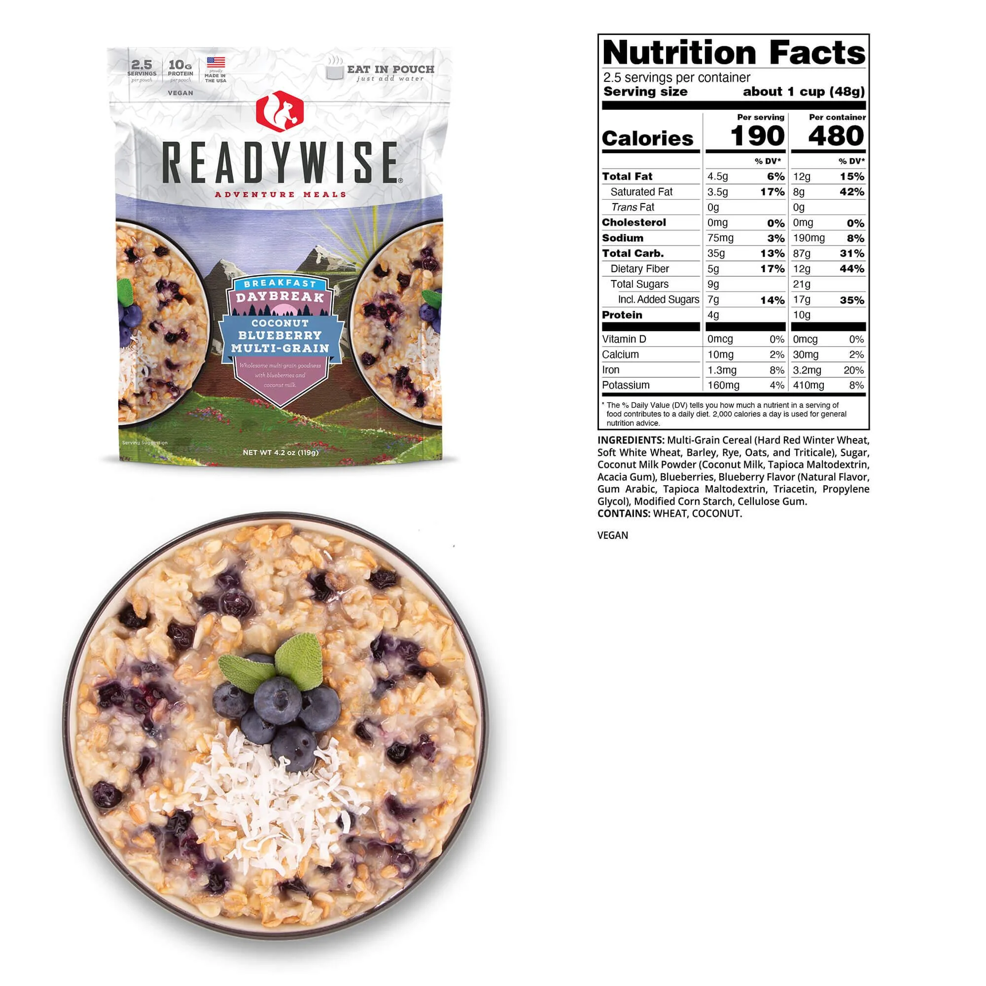 Daybreak Coconut Blueberry Multi-Grain - Image 3