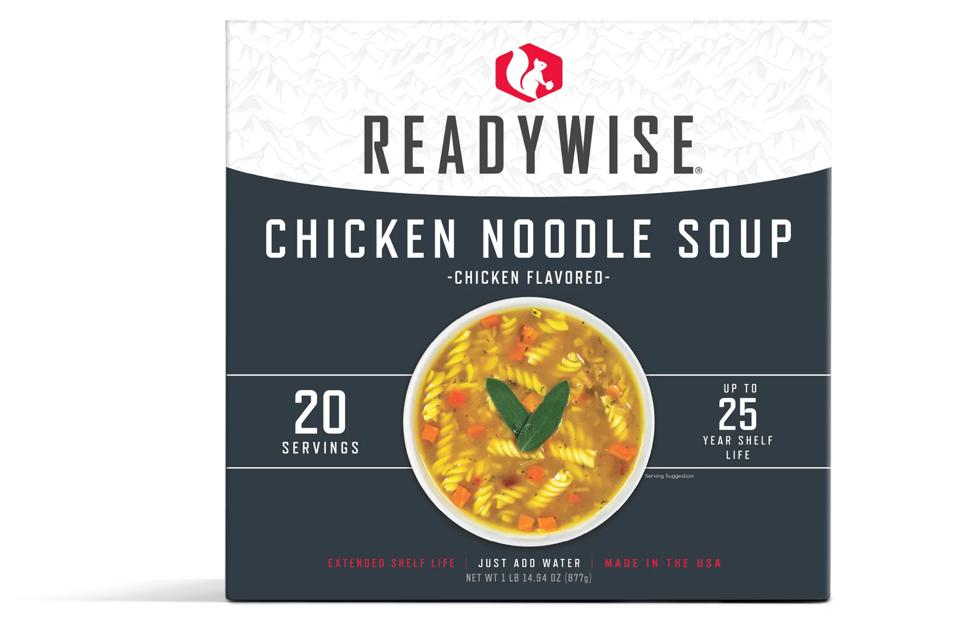 Emergency Food Favorite - Chicken Noodle Soup (5 x 4 Serving Pouches)