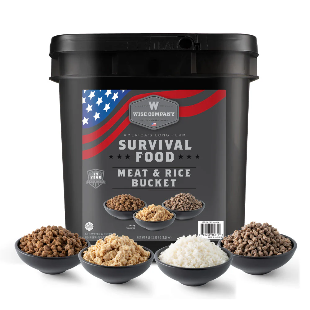 Freeze Dried Meat & Rice Survival Bucket