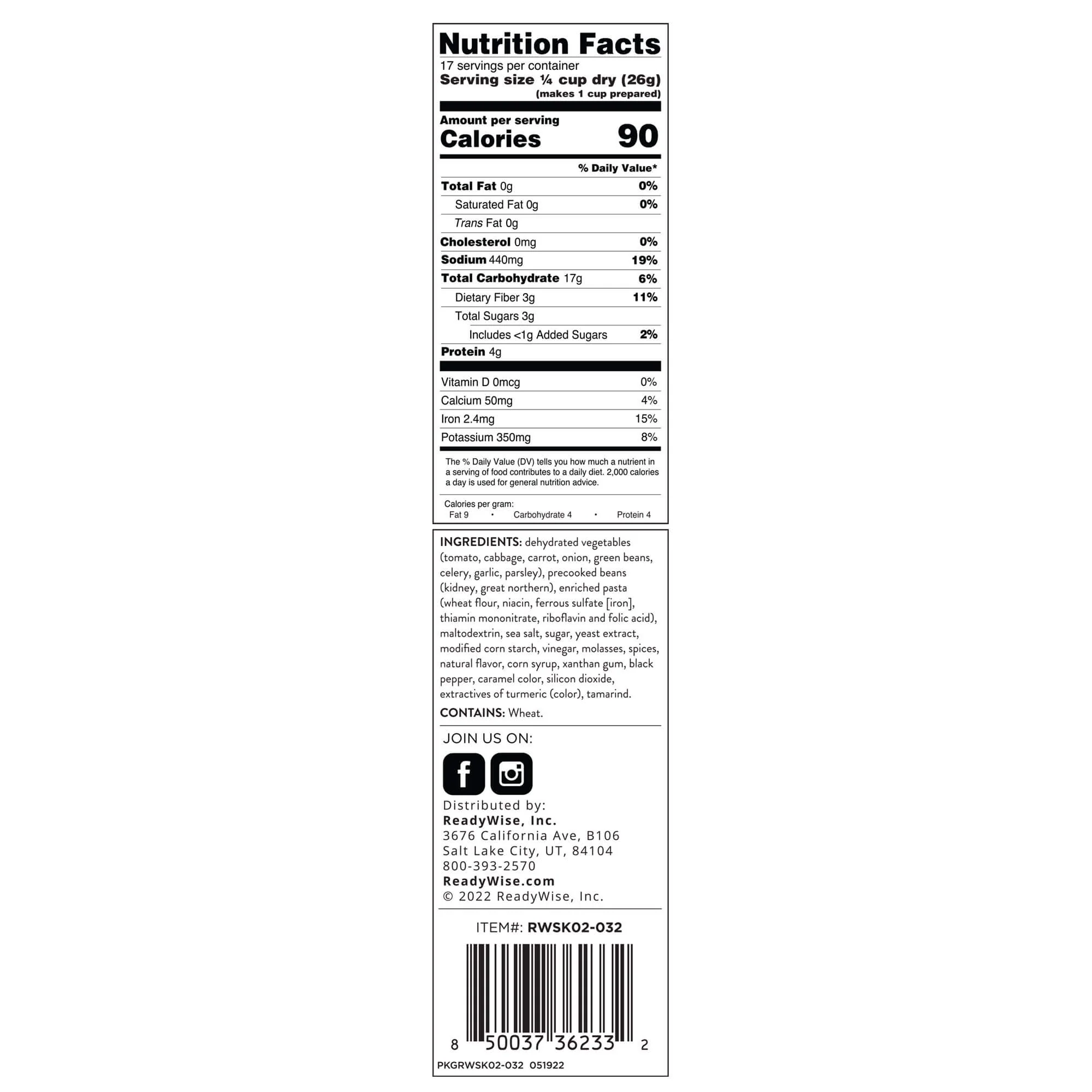 Minestrone Soup Mix - 17 Servings per Pouch - Image 4