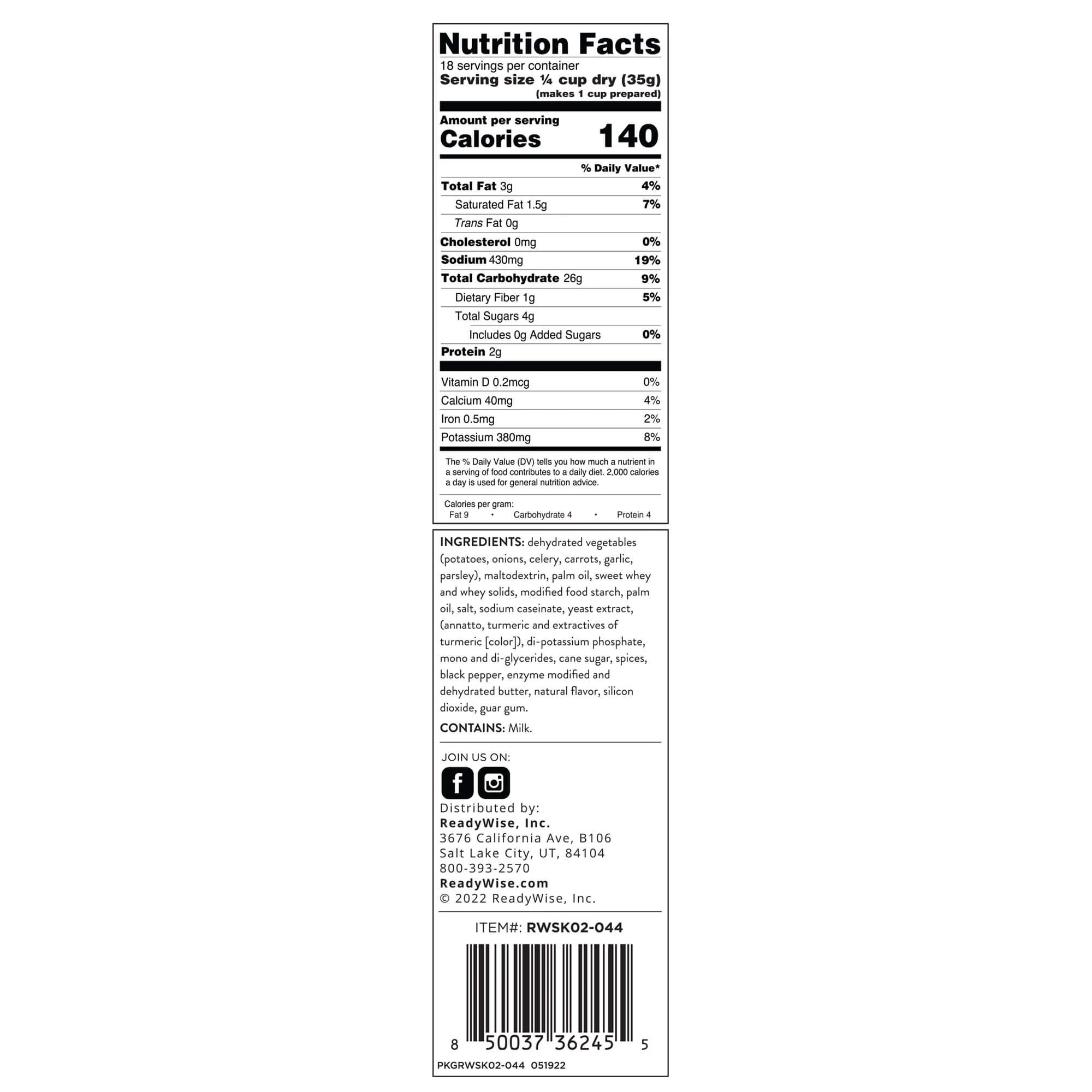 Potato Chowder Soup Mix - 18 Servings per Pouch - Image 4