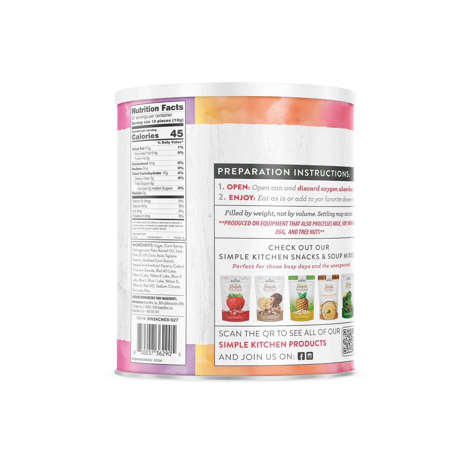 Cosmic Berries – Freeze-Dried #10 Can – 91 Servings | ReadyWise - Image 3