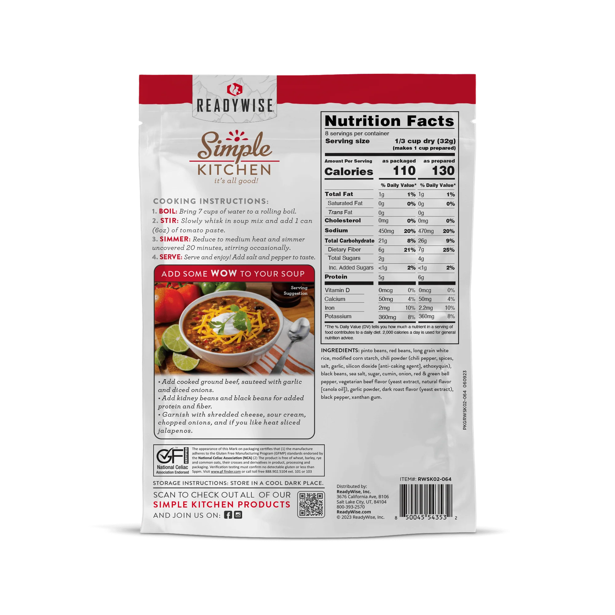 Simple Kitchen Soup Sampler Variety Pack (8 count, 8-Servings per Pouch) - Image 11