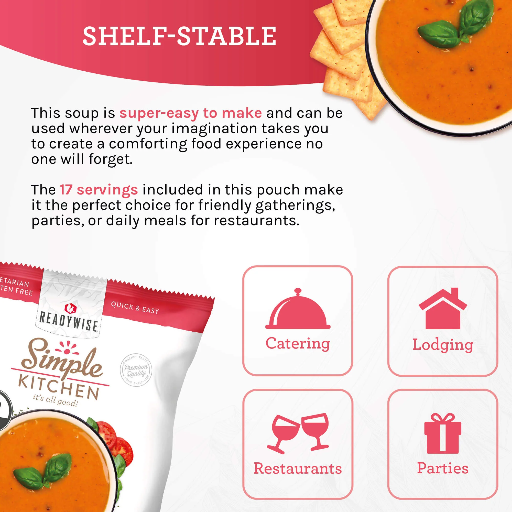 Tomato Basil Soup Mix - 17 Servings per Pouch - Image 3